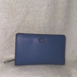 Kate Spade Adel Medium Bifold Wallet in blueberry cobbler